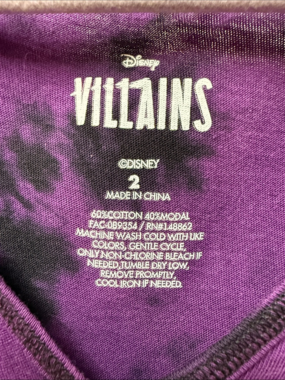 TORRID Disney Villains Maleficent Dragon Tie-Dye Long Sleeve Top Plus Size - Picture 2 of 4